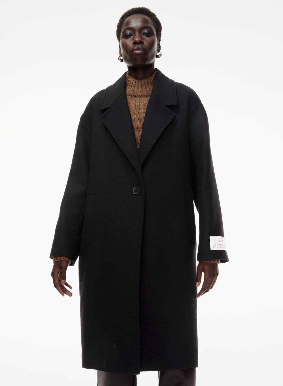 Wilfred The Only Coat Oversized Wool & Cashmere Coat in Black Size 2- NWT